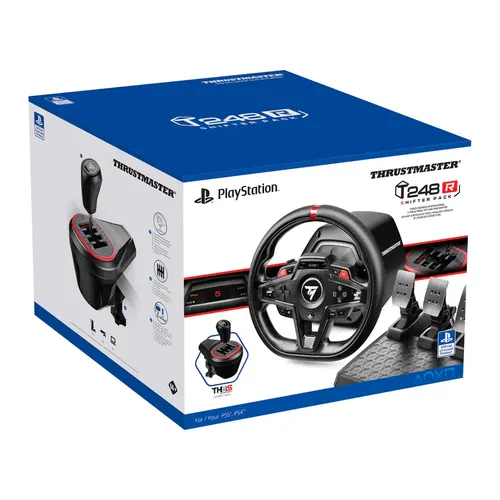 הגה מירוצים ודוושות Shiter Pack כולל שיפטר T248R מבית THRUSTMASTER