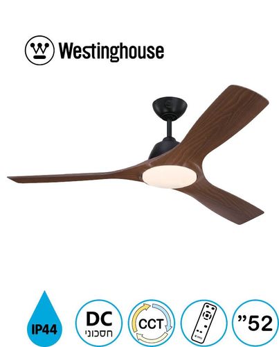 מאוורר תקרה שחור עץ WESTINGHOUSE 