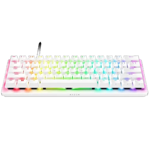 מקלדת גיימרים מכנית Razer Huntsman V3 Pro Mini  לבן 