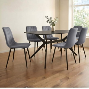 פינת אוכל מעוצבת כולל שולחן קרמיקה ו-6 כסאות Tudo Design