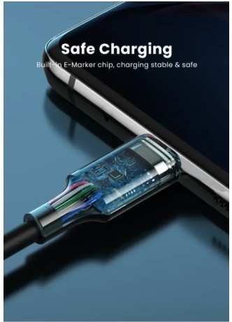 כבל סנכרון וטעינה איכותי USB-C ל USB-C תומך עד 100W באורך 2 מטר UGREEN