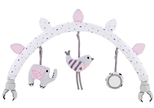 קשת פעילות Animals & Smiles לעגלה בצבע ורוד Twigy