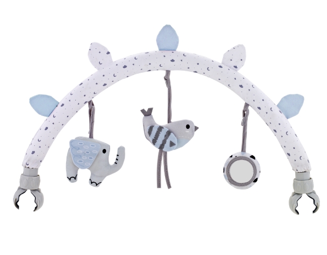 קשת פעילות Animals & Smiles לעגלה בצבע כחול Twigy