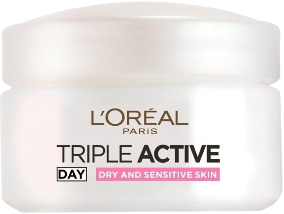 Loreal Triple Active Dry To Sensitive Skin Day Cream 50ML  לוריאל קרם יום פעולה משולשת לעור עדין עד יבש