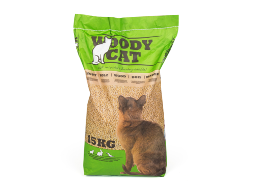 וודי קט שבבי עץ 15 ק''ג Woody Cat