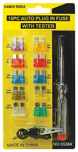 Auto Plug-In Fuses with Tester