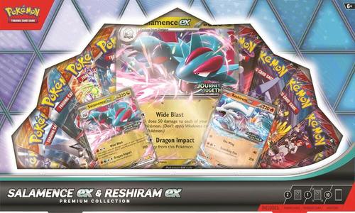 קלפי פוקימון מארז סאלמנס ורשירם אי אקס Salamence ex & Reshiram ex Premium Collection - Miscellaneous Cards & Products (MCAP)