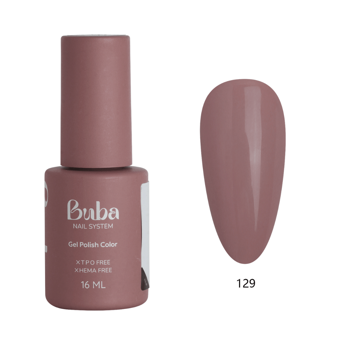 לק ג׳ל בובה 129 ורוד-חום | BUBA Gel Polish