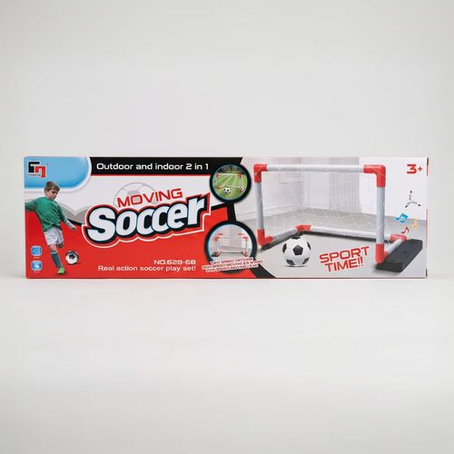שער כדורגל אלקטרוני לילדים Moving Soccer כולל רשת כדור ומשאבה