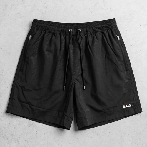 בגד ים BALR מידות S-XXL לגברים בגוון שחור עם רוכסן