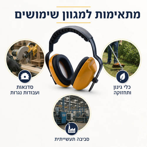 אוזניות תקניות רצועת ראש רכה - דגם 106