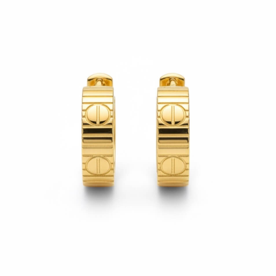 עגילי חישוק "ICON" זהב 14K