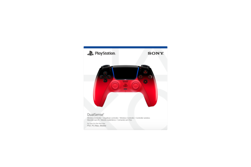 שלט PS5 DualSense Techno Red מקורי Sony מבט קדמי עיצוב אדום ושחור