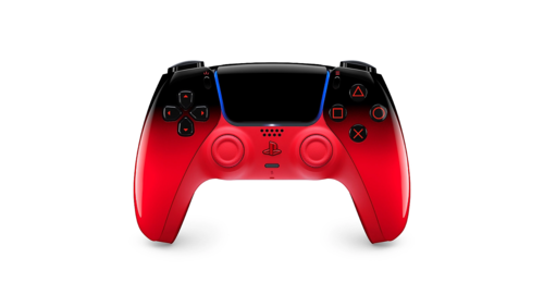 שלט PS5 DualSense Techno Red מקורי Sony מבט קדמי מלא עיצוב Hyperpop אדום