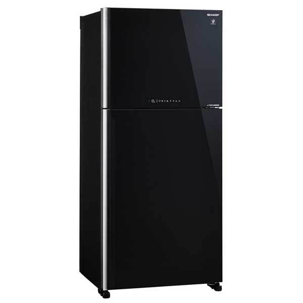 מקרר מקפיא עליון 556 ליטר Sharp SJ-4655BK זכוכית שחורה שארפ