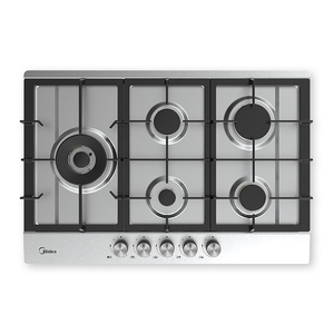 כיריים גז 5 להבות בישול בגימור נירוסטה MIDEA דגם 75SP005