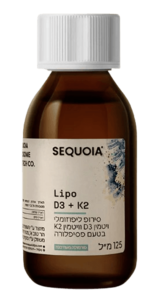 Lipo D3+K2 | מכיל 125 מ"ל | סקוויה - SEQUOIA