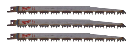 מארז 3 להבי מסור חרב Milwaukee 48001077 לעץ וגיזום - 240 מ