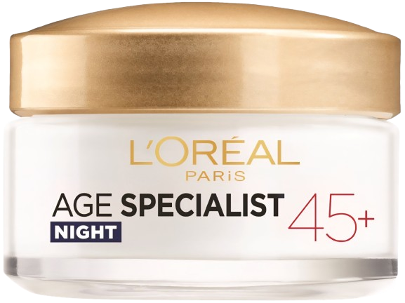 Loreal Age Specialist 45+ Night Cream 50ML לוריאל אייג ספיישליסט קרם לילה 45+