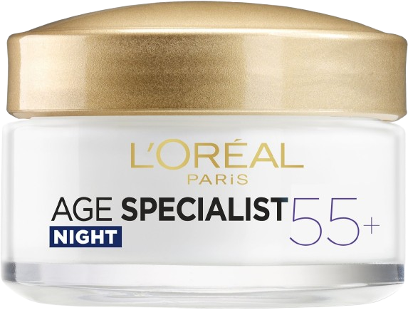 Loreal Age Specialist 55+ Night Cream 50ML לוריאל אייג ספיישליסט קרם לילה 55+