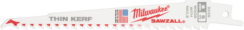 מארז 5 להבים למשור חרב Milwaukee 48475037 אורך 300 מ''מ 5TPI לעץ עם מסמרים