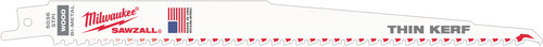 מארז 5 להבים למשור חרב Milwaukee 48475037 אורך 300 מ''מ 5TPI לעץ עם מסמרים