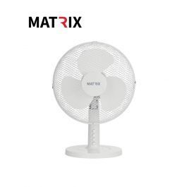 מאוורר מעוצב 40W שולחן 12" לבן 3 להבים MATRIX