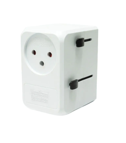 מתאם חשמל אוניברסלי לשקע ישראל 2500W