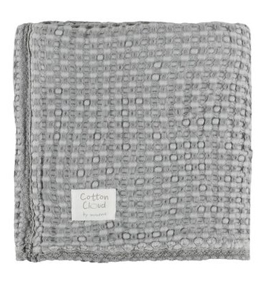 שמיכת פיקה וופל 75X100 מפקנת רכה ונעימה Cotton Cloud צבע כחול
