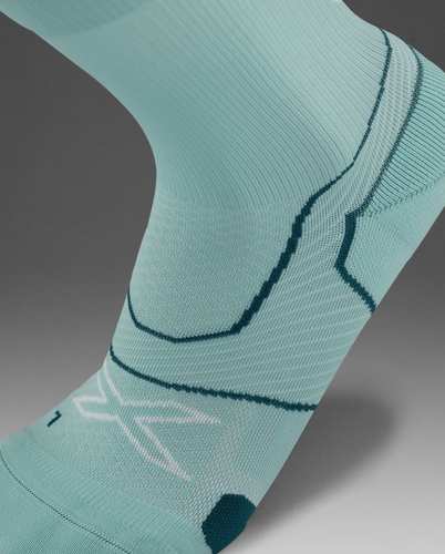 גרבי ריצה Vectr Cushion Crew Socks AQU/WHT