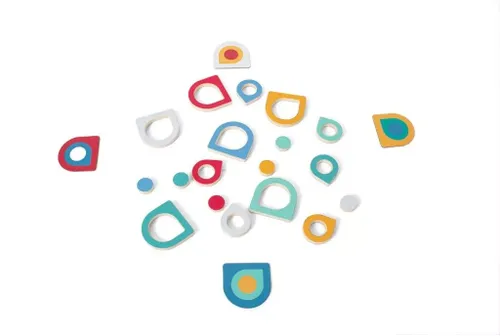 משחק זיכרון והתאמה 3 Shape Memo עם 24 חלקי עץ