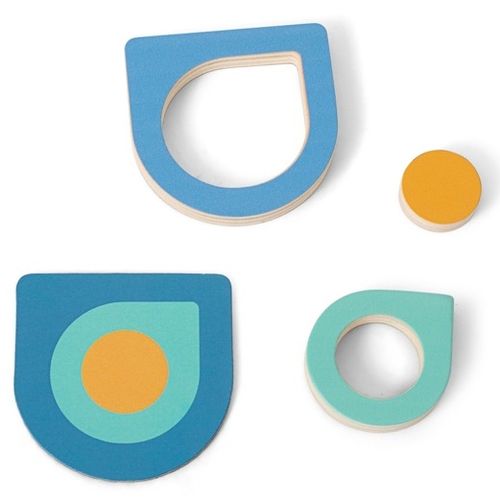 משחק זיכרון והתאמה 3 Shape Memo עם 24 חלקי עץ