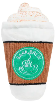 משחק לכלב בובת בארק כוס קפה - Cup Of Bark Roast Soft Play Toy For Dogs