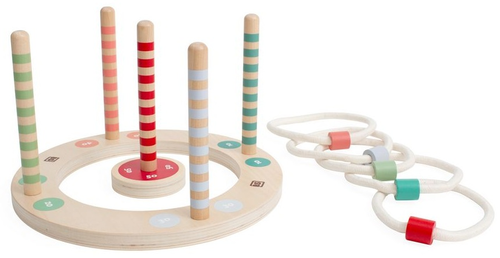משחק השחלת טבעות Ring Toss מעץ