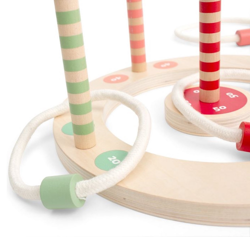 משחק השחלת טבעות Ring Toss מעץ