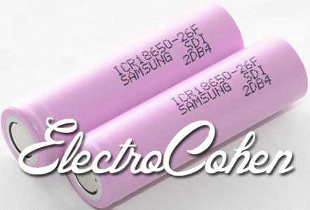 סוללה icr 18650 2600mah SAMSUNG