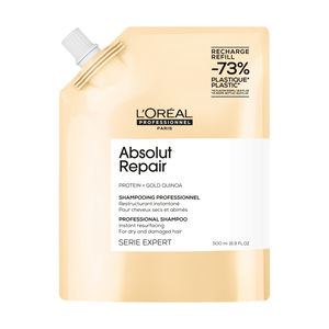 אריזת מילוי שמפו ABSOLUT REPAIR לחידוש והזנה לשיער יבש עד יבש מאוד 500 מ"ל