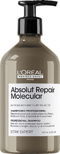 שמפו מקצועי ABSOLUT REPAIR MOLECULAR ללא סולפט לשיקום שיער פגום 500 מ"ל