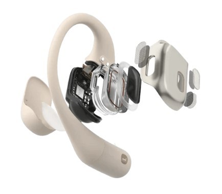 אוזניות אלחוטיות צבע בז' Shokz OpenFit Open-Ear