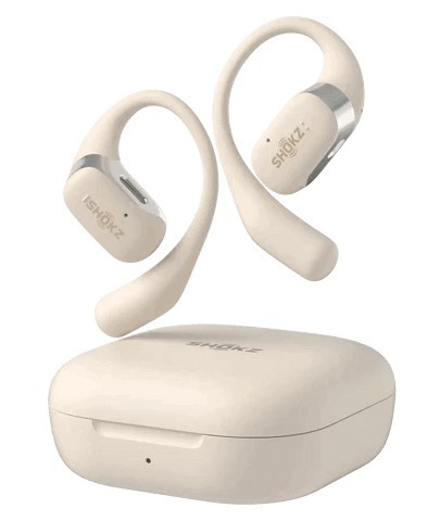 אוזניות אלחוטיות צבע בז' Shokz OpenFit Open-Ear