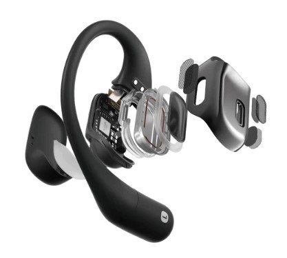 אוזניות אלחוטיות צבע שחור Shokz OpenFit Open-Ear