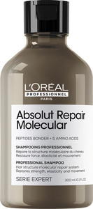 שמפו מקצועי ללא סולפט ABSOLUT REPAIR MOLECULAR לשיקום שיער פגום 300 מ"ל
