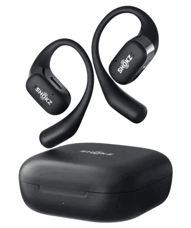 אוזניות אלחוטיות צבע שחור Shokz OpenFit Open-Ear