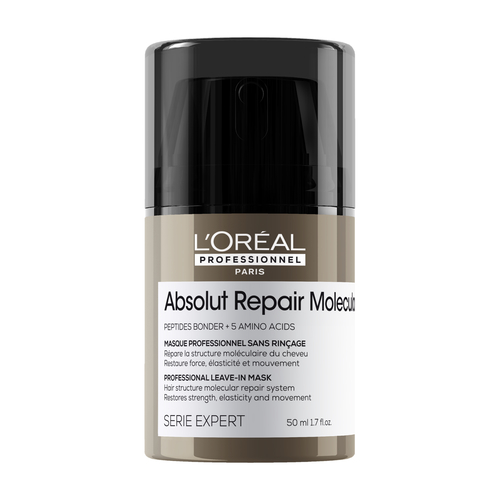 מסכה מקצועית ללא שטיפה ABSOLUT REPAIR MOLECULAR לשיער פגום 50 מ