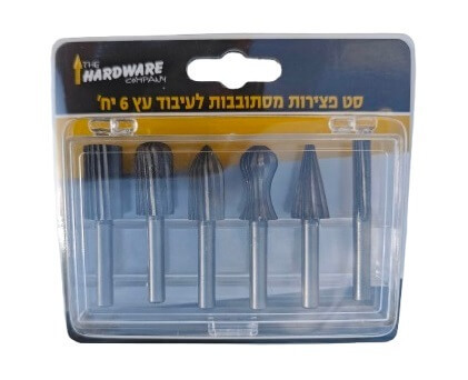 סט פצירות מסתובבות לעץ 6 יחידות