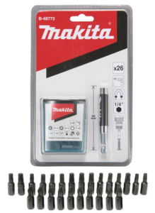 סט 26 ביטים Makita דגם B-48773 עם מאריך ונרתיק
