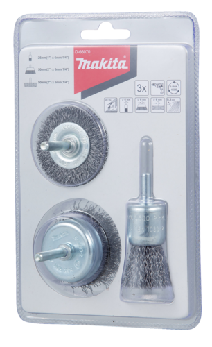 סט 3 מברשות תיל Makita דגם D-66070