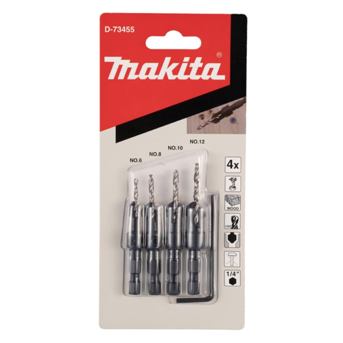 סט 4 אביזרי קידוח Makita דגם D-73455