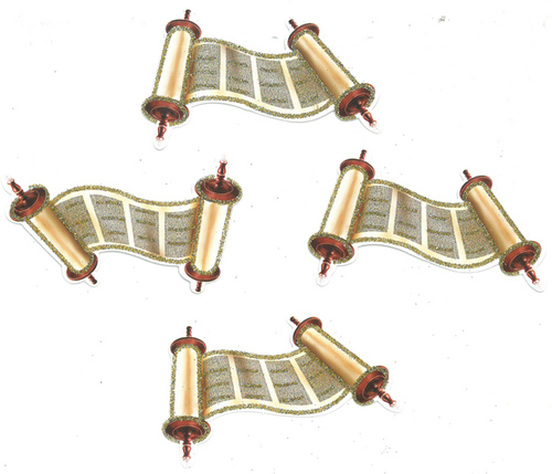 20 חיתוך ספר תורה פתוח עם נצנצים
