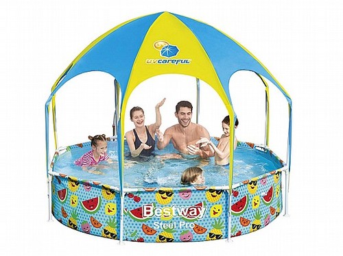בריכת עמודים עגולה גזיבו 2.44M*51CM Bestway
